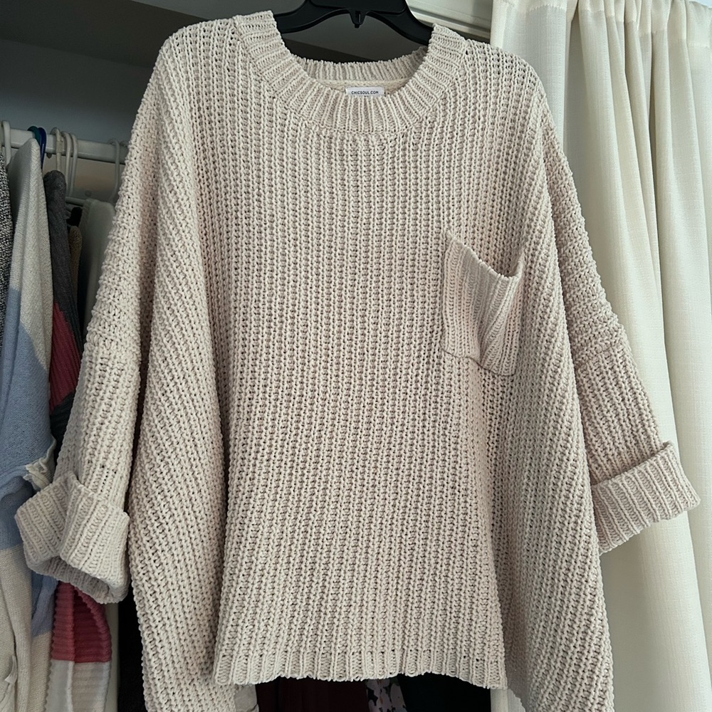 ✨ Chic Soul ✨ Cozy Cream Knit Sweater